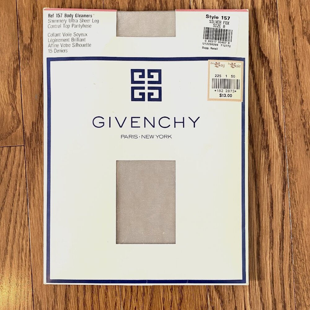2/$20 π Vintage Givenchy Silver Sheer Shimmery Pantyhose Tights Winter Party